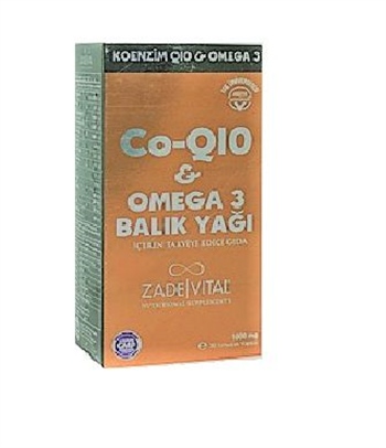 Zade Vital Koenzim Q10 & Omega 3 1000 mg 30 Kapsül